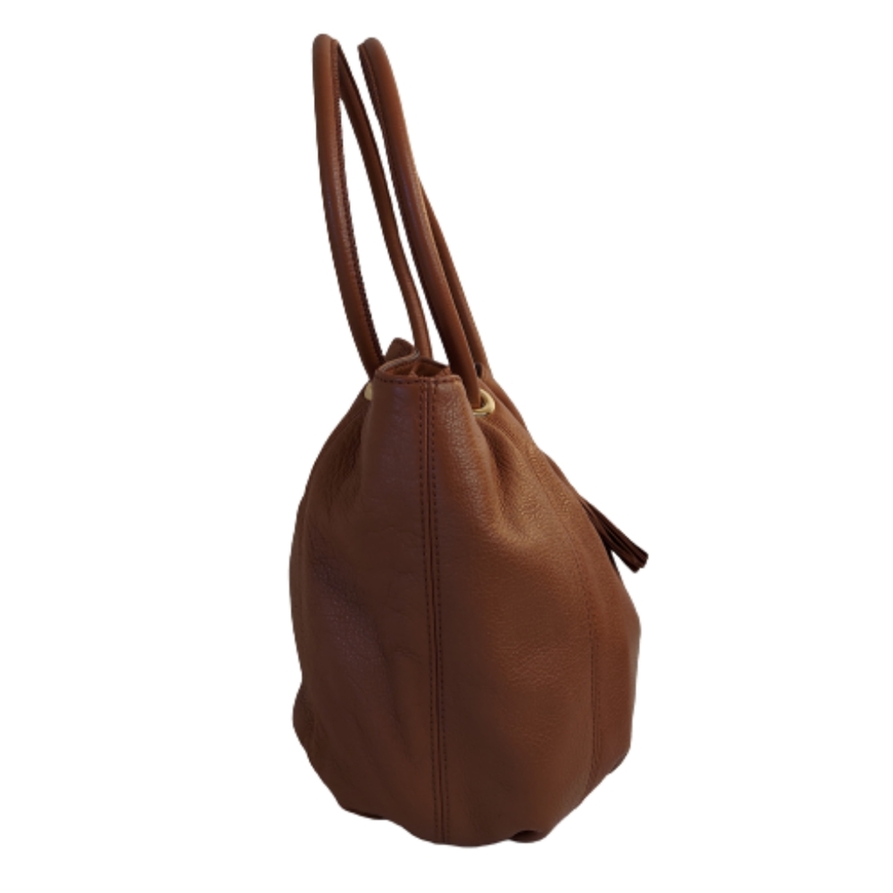 Michael Kors Tan Leather Ring Tassel Tote - Picture 2 of 16